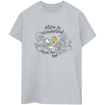 Abbigliamento Donna T-shirts a maniche lunghe Disney Alice In Wonderland Time For Tea Grigio