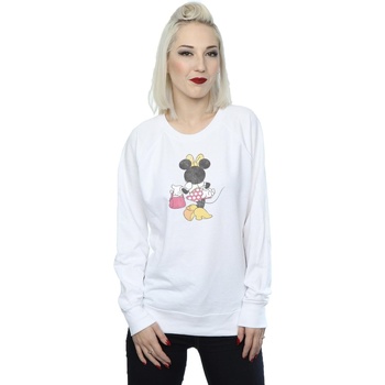 Abbigliamento Donna Felpe Disney Minnie Mouse Back Pose Bianco