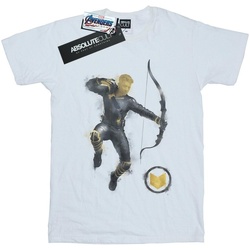 Abbigliamento Uomo T-shirts a maniche lunghe Marvel Avengers Endgame Painted Hawkeye Bianco