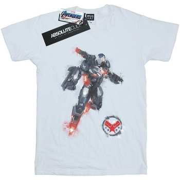 Abbigliamento Uomo T-shirts a maniche lunghe Marvel Avengers Endgame Painted War Machine Bianco