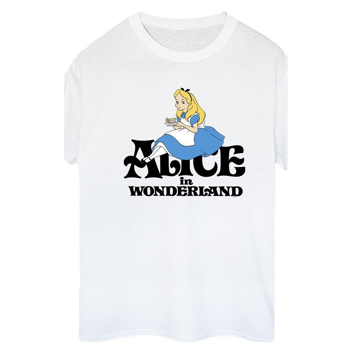 Abbigliamento Donna T-shirts a maniche lunghe Disney Alice In Wonderland Tea Drinker Classic Bianco