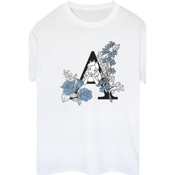 Abbigliamento Donna T-shirts a maniche lunghe Disney Alice In Wonderland Letter A Bianco