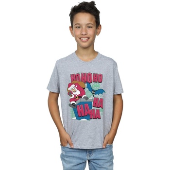Abbigliamento Bambino T-shirt maniche corte Dc Comics Batman And Joker Ha Ha Ha Ho Ho Ho Grigio