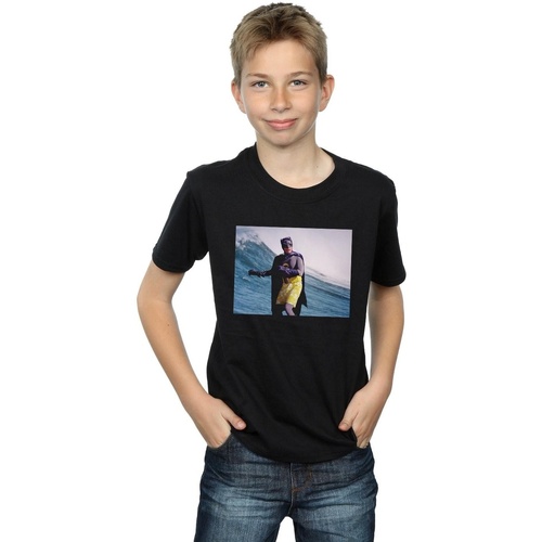 Abbigliamento Bambino T-shirt maniche corte Dc Comics Batman TV Series Surfing Still Nero