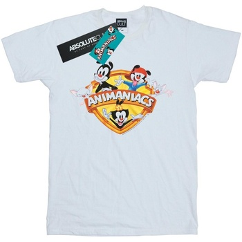 Abbigliamento Donna T-shirts a maniche lunghe Animaniacs Group Shield Bianco