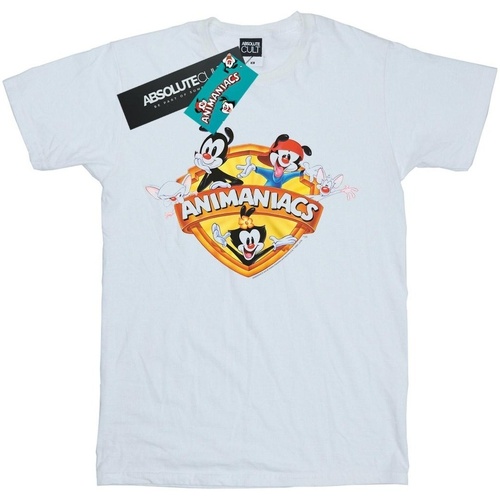 Abbigliamento Donna T-shirts a maniche lunghe Animaniacs Group Shield Bianco