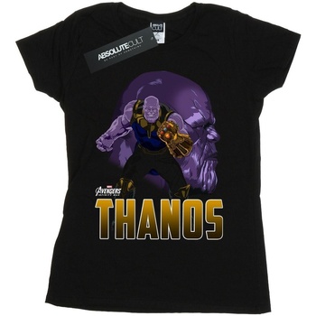Abbigliamento Donna T-shirts a maniche lunghe Marvel Avengers Infinity War Thanos Character Nero