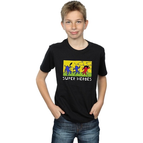 Abbigliamento Bambino T-shirt maniche corte Dc Comics Batman Pop Art Nero