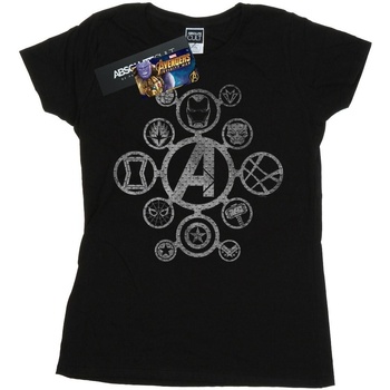 Abbigliamento Donna T-shirts a maniche lunghe Marvel BI9216 Nero