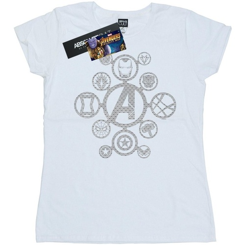 Abbigliamento Donna T-shirts a maniche lunghe Marvel BI9216 Bianco