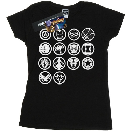 Abbigliamento Donna T-shirts a maniche lunghe Marvel Avengers Infinity War Icons Assemble Nero