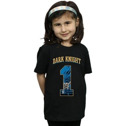 Abbigliamento Bambina T-shirts a maniche lunghe Dc Comics Batman Football Dark Knight Nero