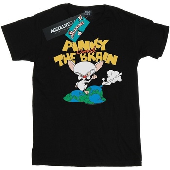 Abbigliamento Donna T-shirts a maniche lunghe Animaniacs The Brain World Domination Nero