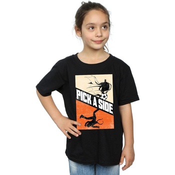 Abbigliamento Bambina T-shirts a maniche lunghe Dc Comics Batman Football Pick A Side Nero