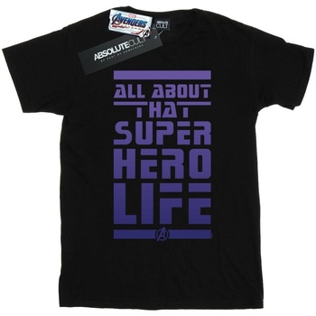 Abbigliamento Uomo T-shirts a maniche lunghe Marvel Avengers Endgame Superhero Life Nero