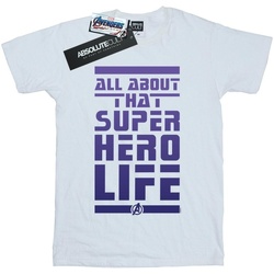 Abbigliamento Uomo T-shirts a maniche lunghe Marvel Avengers Endgame Superhero Life Bianco