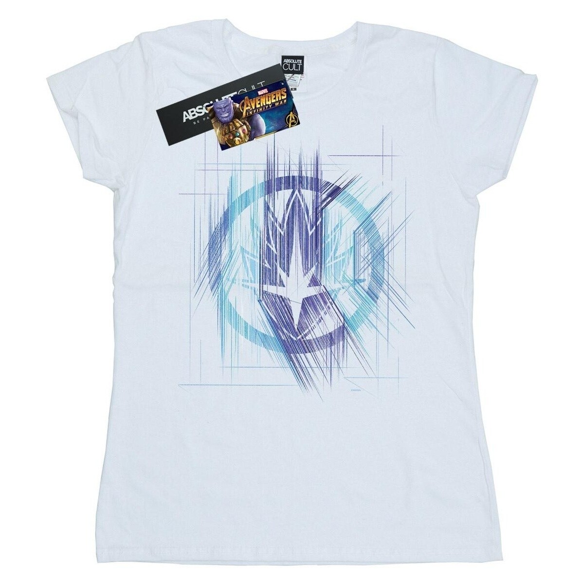 Abbigliamento Donna T-shirts a maniche lunghe Marvel Avengers Infinity War Guardian Lines Bianco
