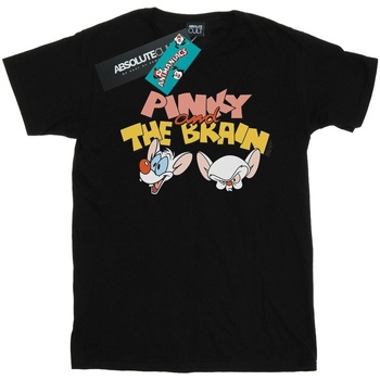 Abbigliamento Donna T-shirts a maniche lunghe Animaniacs Pinky And The Brain Heads Nero