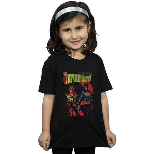 Abbigliamento Bambina T-shirts a maniche lunghe Dc Comics BI9364 Nero
