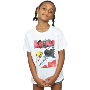 Abbigliamento Bambina T-shirts a maniche lunghe Dc Comics Batman Issue 1 Cover Bianco