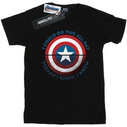 Abbigliamento Uomo T-shirts a maniche lunghe Marvel Avengers Endgame Do This All Day Nero