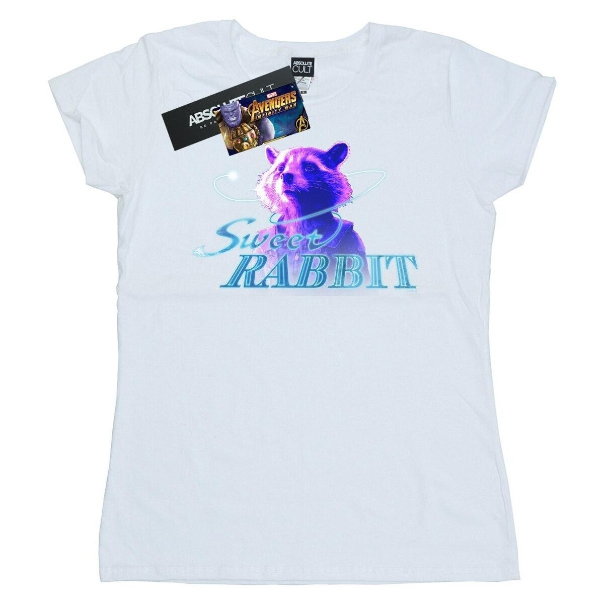 Abbigliamento Donna T-shirts a maniche lunghe Marvel Avengers Infinity War Sweet Rabbit Bianco