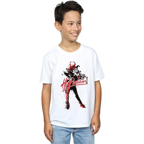 Abbigliamento Bambino T-shirt maniche corte Dc Comics Harley Quinn Hi Puddin Bianco