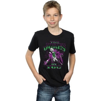 Abbigliamento Bambino T-shirt maniche corte Dc Comics Joker The Joke's On You Nero