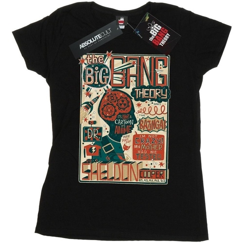 Abbigliamento Donna T-shirts a maniche lunghe Big Bang Theory Infographic Poster Nero