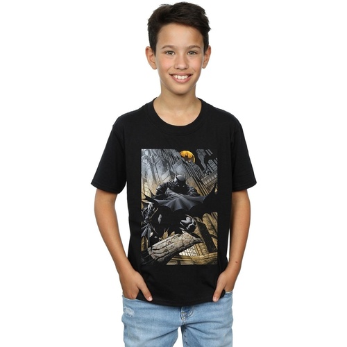 Abbigliamento Bambino T-shirt maniche corte Dc Comics Batman Night Gotham City Nero