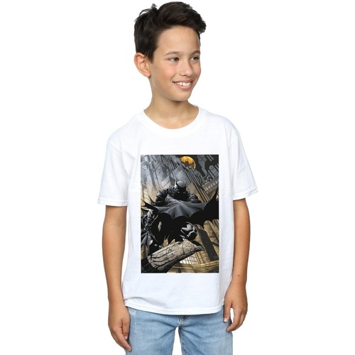 Abbigliamento Bambino T-shirt maniche corte Dc Comics Batman Night Gotham City Bianco