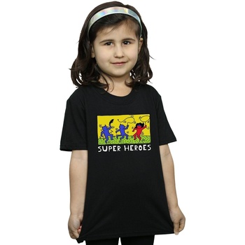 Abbigliamento Bambina T-shirts a maniche lunghe Dc Comics Batman Pop Art Nero