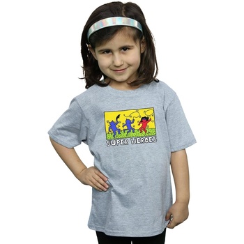 Abbigliamento Bambina T-shirts a maniche lunghe Dc Comics Batman Pop Art Grigio