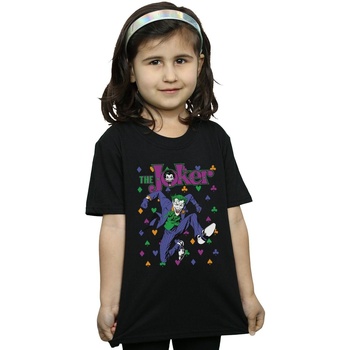 Abbigliamento Bambina T-shirts a maniche lunghe Dc Comics Batman Joker Cards Jump Nero