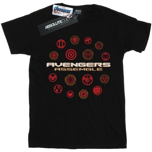 Abbigliamento Uomo T-shirts a maniche lunghe Marvel Avengers Endgame Avengers Assemble Nero