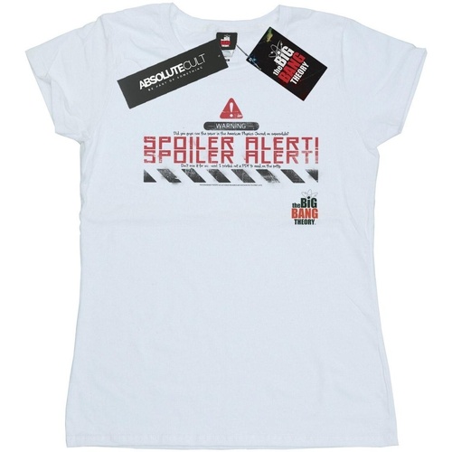 Abbigliamento Donna T-shirts a maniche lunghe The Big Bang Theory Spoiler Alert Bianco
