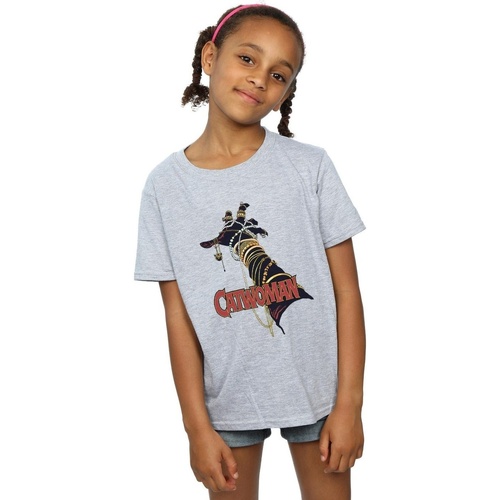 Abbigliamento Bambina T-shirts a maniche lunghe Dc Comics Batman Catwoman Friday Grigio