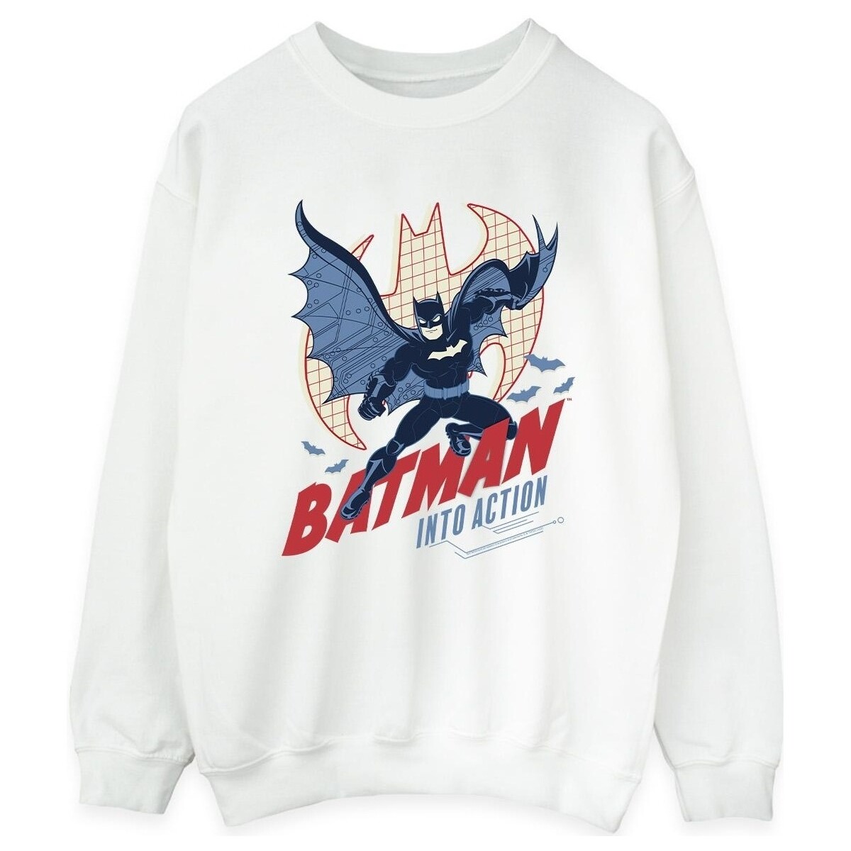 Abbigliamento Donna Felpe Dc Comics Batman Into Action Bianco