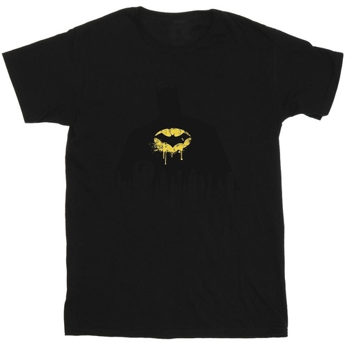 Abbigliamento Bambino T-shirt maniche corte Dc Comics Batman Shadow Paint Nero