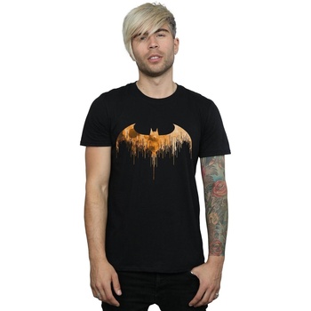 Abbigliamento Uomo T-shirts a maniche lunghe Dc Comics Batman Arkham Knight Halloween Moon Logo Fill Nero
