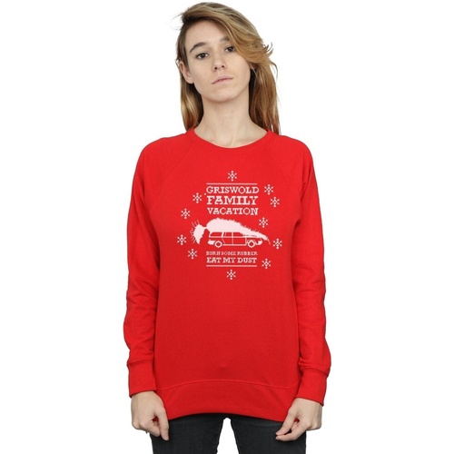 Abbigliamento Donna Felpe National Lampoon´s Christmas Va Eat My Dust Rosso