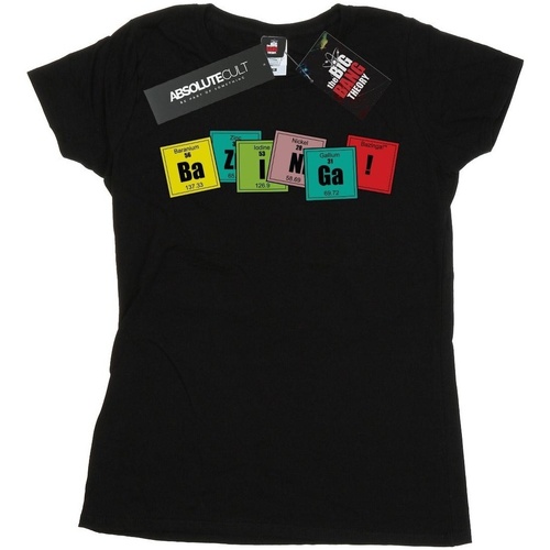 Abbigliamento Donna T-shirts a maniche lunghe The Big Bang Theory Bazinga Elements Nero