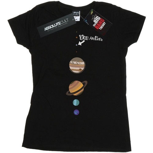 Abbigliamento Donna T-shirts a maniche lunghe The Big Bang Theory You Are Here Nero