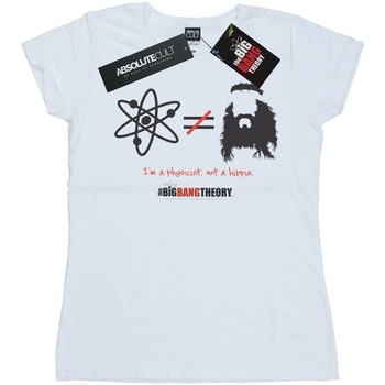 Abbigliamento Donna T-shirts a maniche lunghe The Big Bang Theory I Am A Physicist Not A Hippie Bianco
