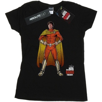 Abbigliamento Donna T-shirts a maniche lunghe The Big Bang Theory Howard Superhero Nero