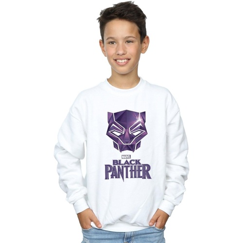 Abbigliamento Bambino Felpe Marvel Black Panther Mask Logo Bianco
