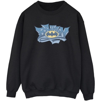 Abbigliamento Donna Felpe Dc Comics Batman Graffiti Logo Nero