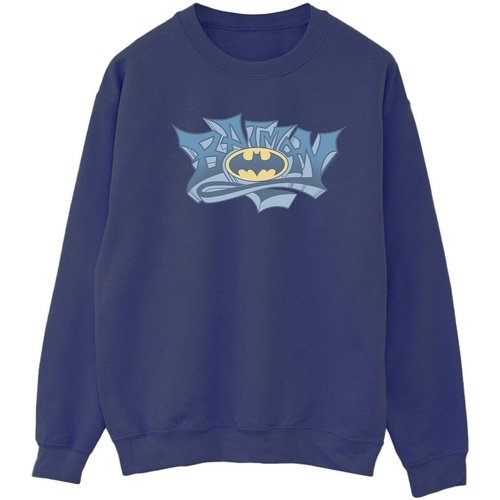 Abbigliamento Donna Felpe Dc Comics Batman Graffiti Logo Blu