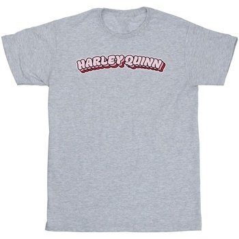 Abbigliamento Bambino T-shirt maniche corte Dc Comics Batman Harley Quinn Logo Grigio