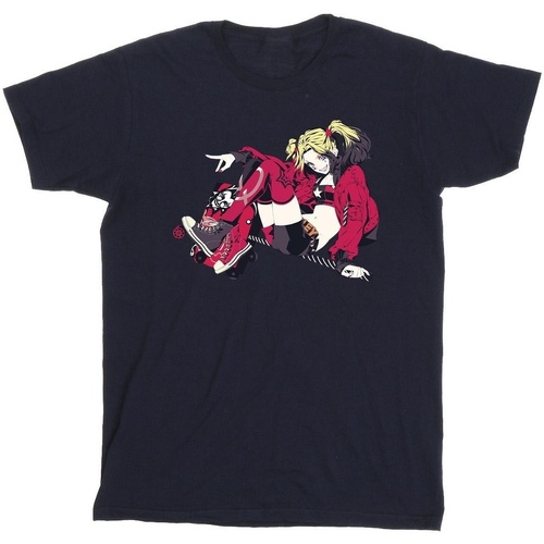Abbigliamento Bambino T-shirt maniche corte Dc Comics Harley Quinn Rollerskates Blu